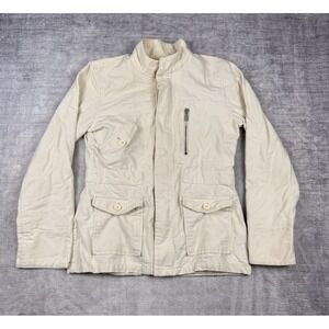 Polo Jeans Co Ralph Lauren Jacket Women's Medium Ivory Canvas Feild Vtg Y2K‎